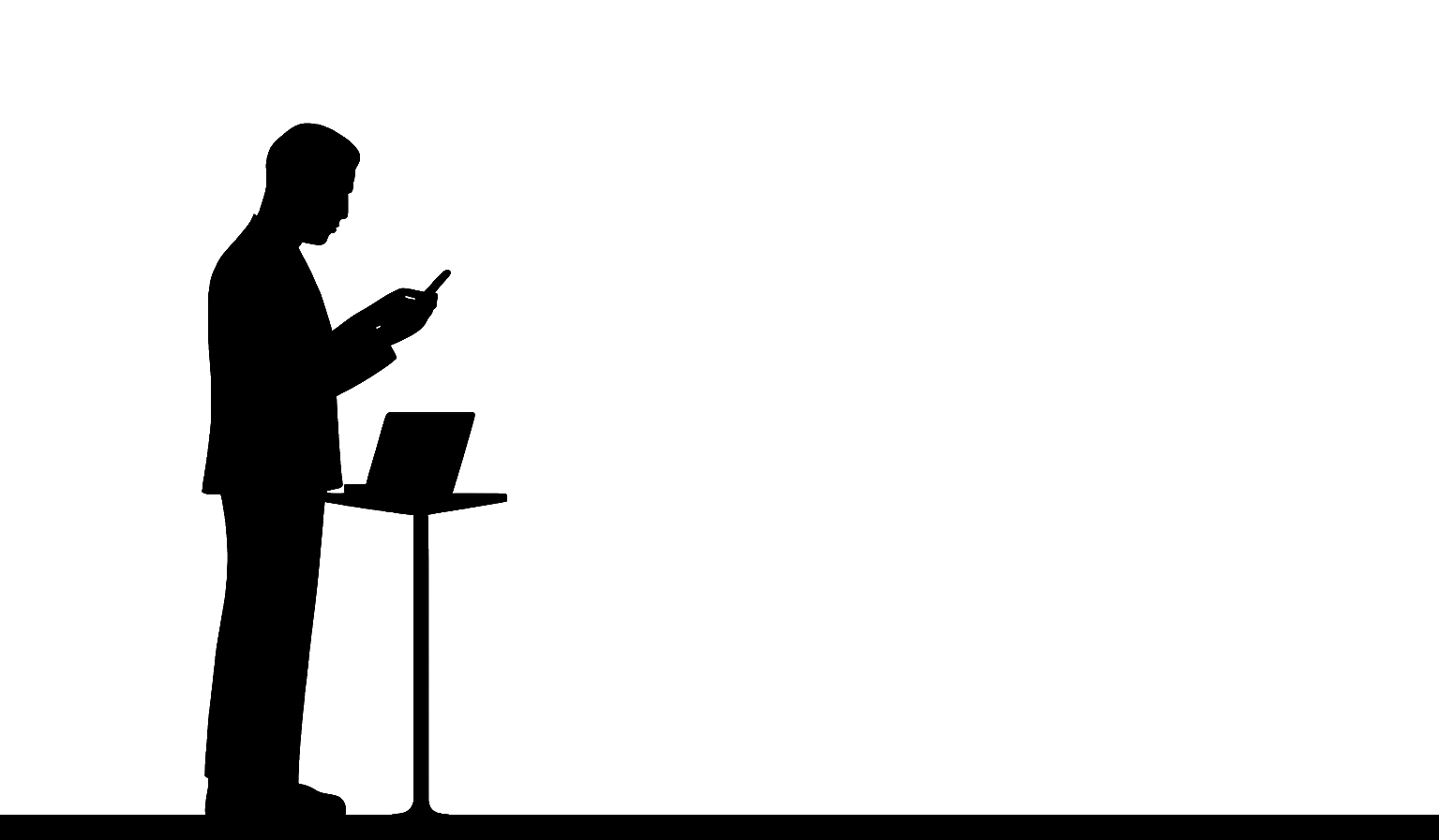 human + machine silhouette